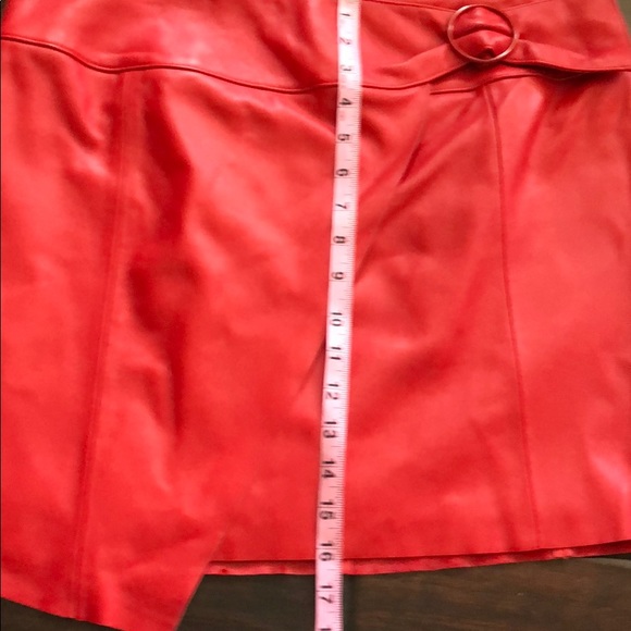 Gianni Bini red leather skirt - Picture 8 of 8